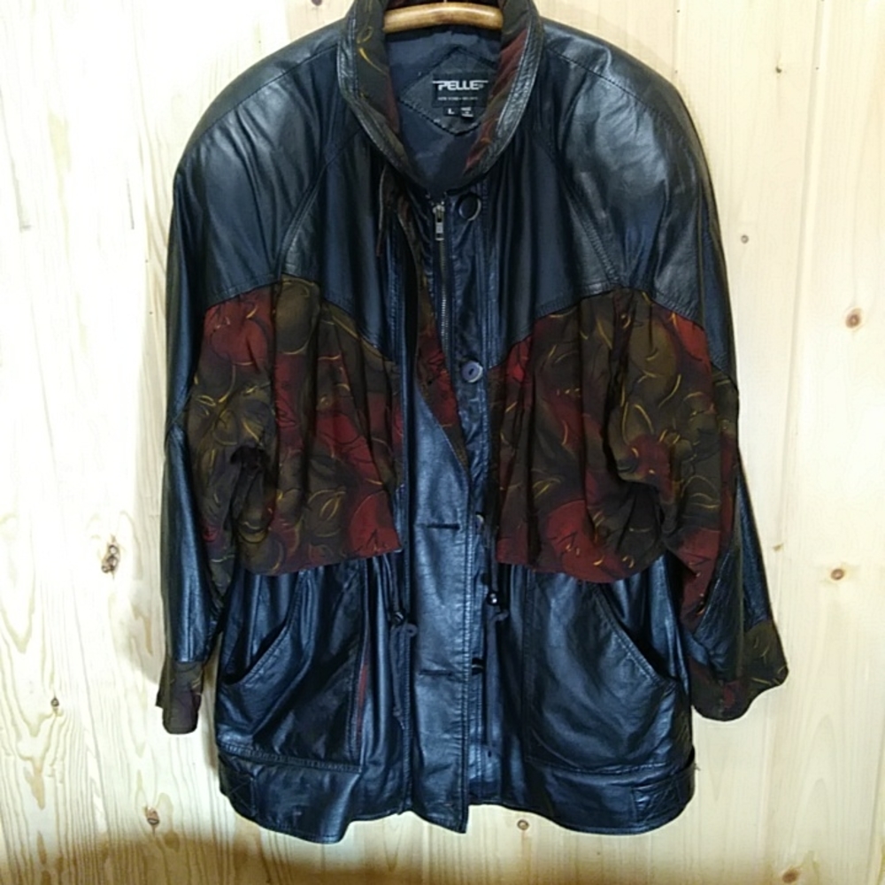 PRICE DROP - Pelle New York Milano Women's Leather and Fabric Jacket